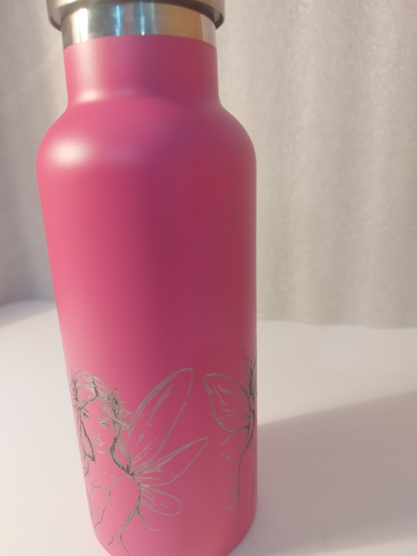 Fairy beautiful engraved stainless steel bottle