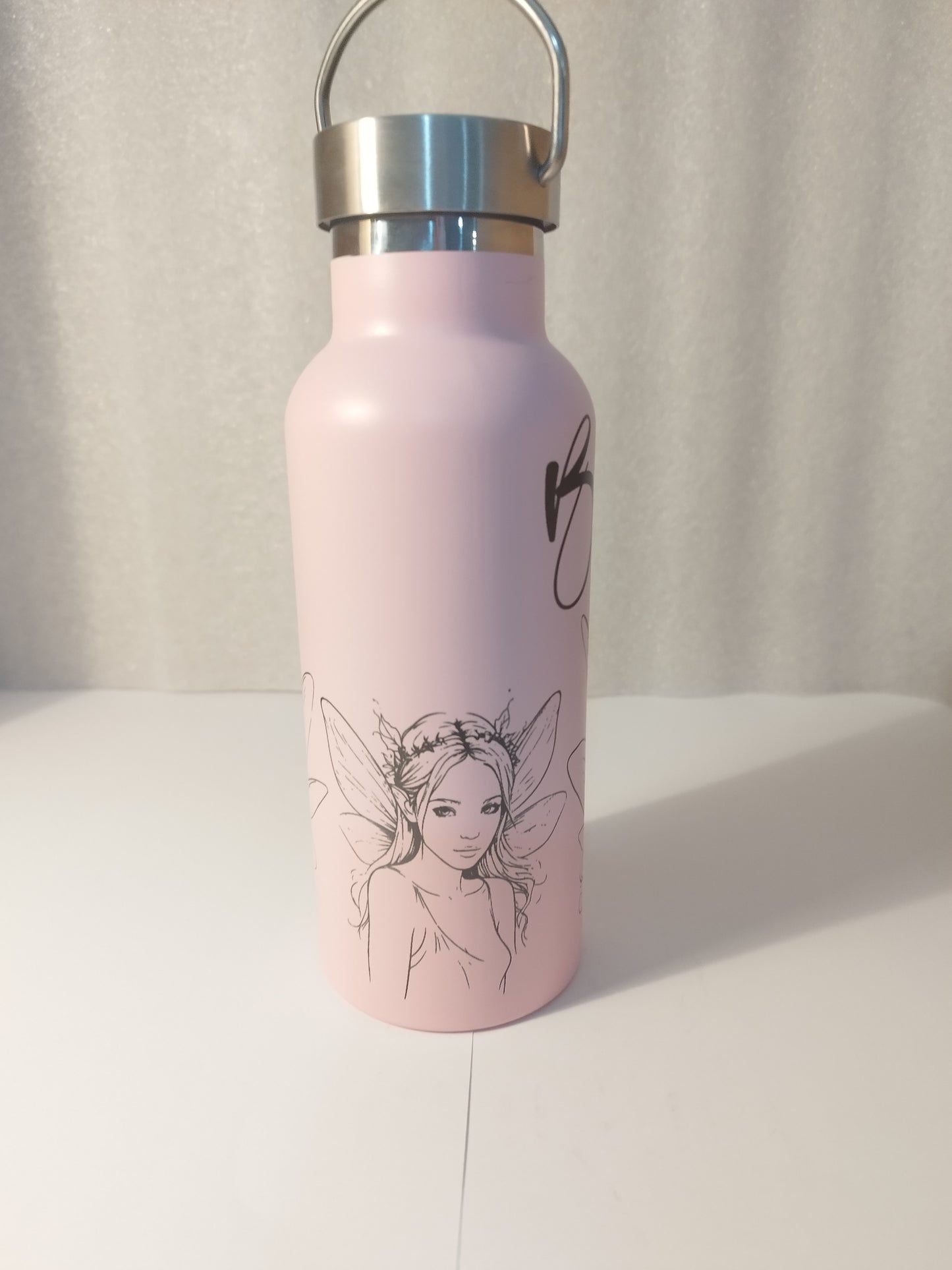 Fairy beautiful engraved stainless steel bottle