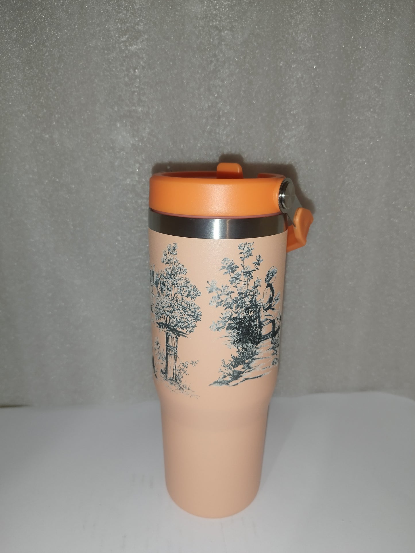 30oz Cute Garden engraved stainless steel Tumbler