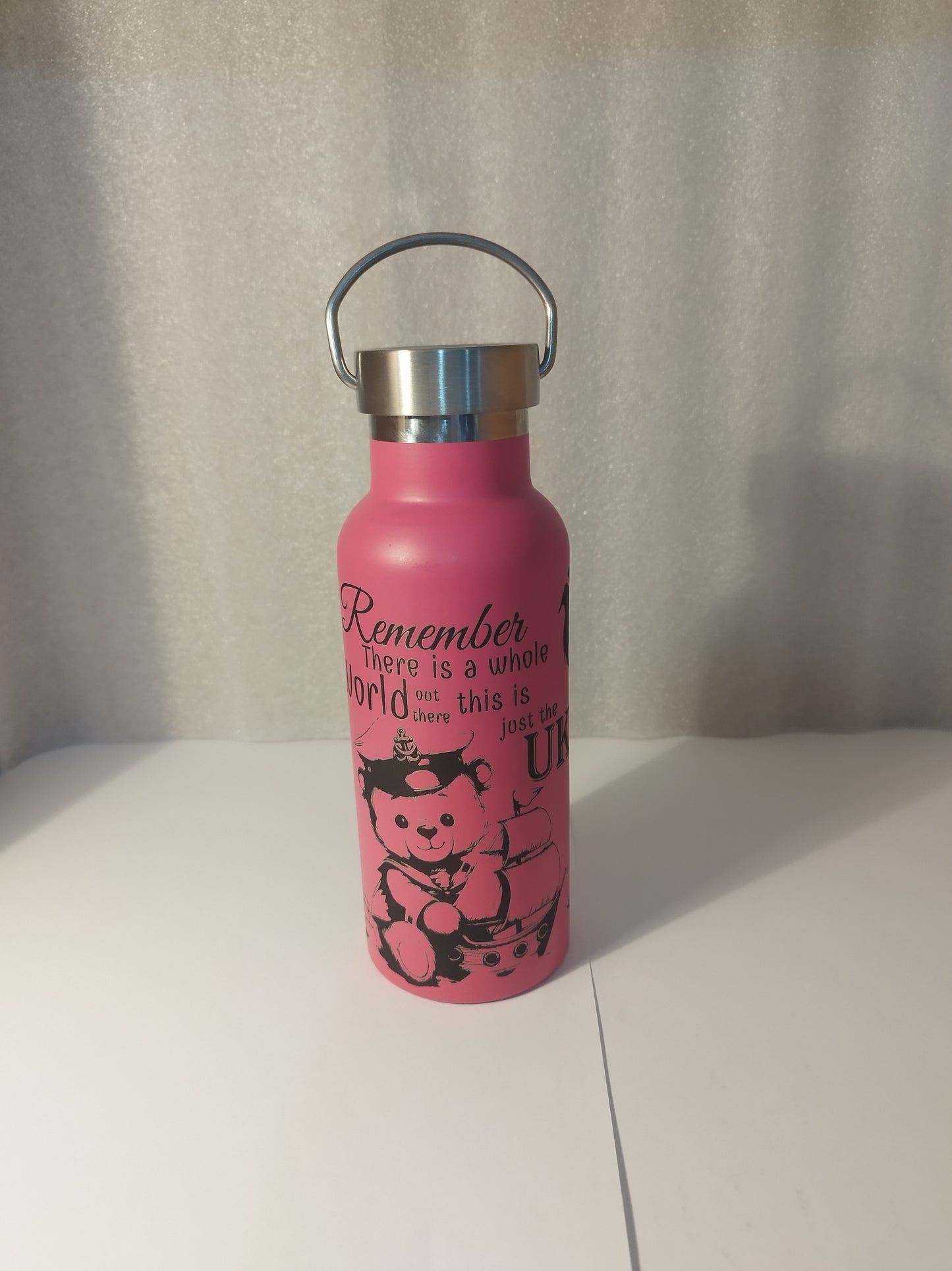 Just the UK engraved stainless steel bottle
