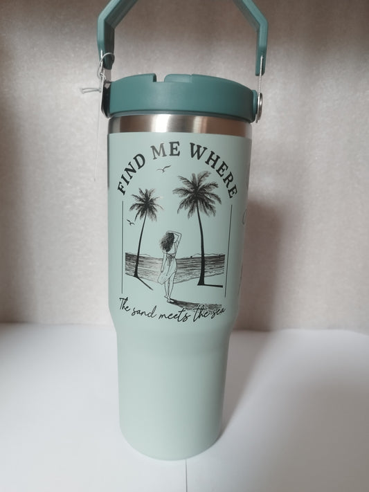 30oz Mermaid of duty engraved Tumbler
