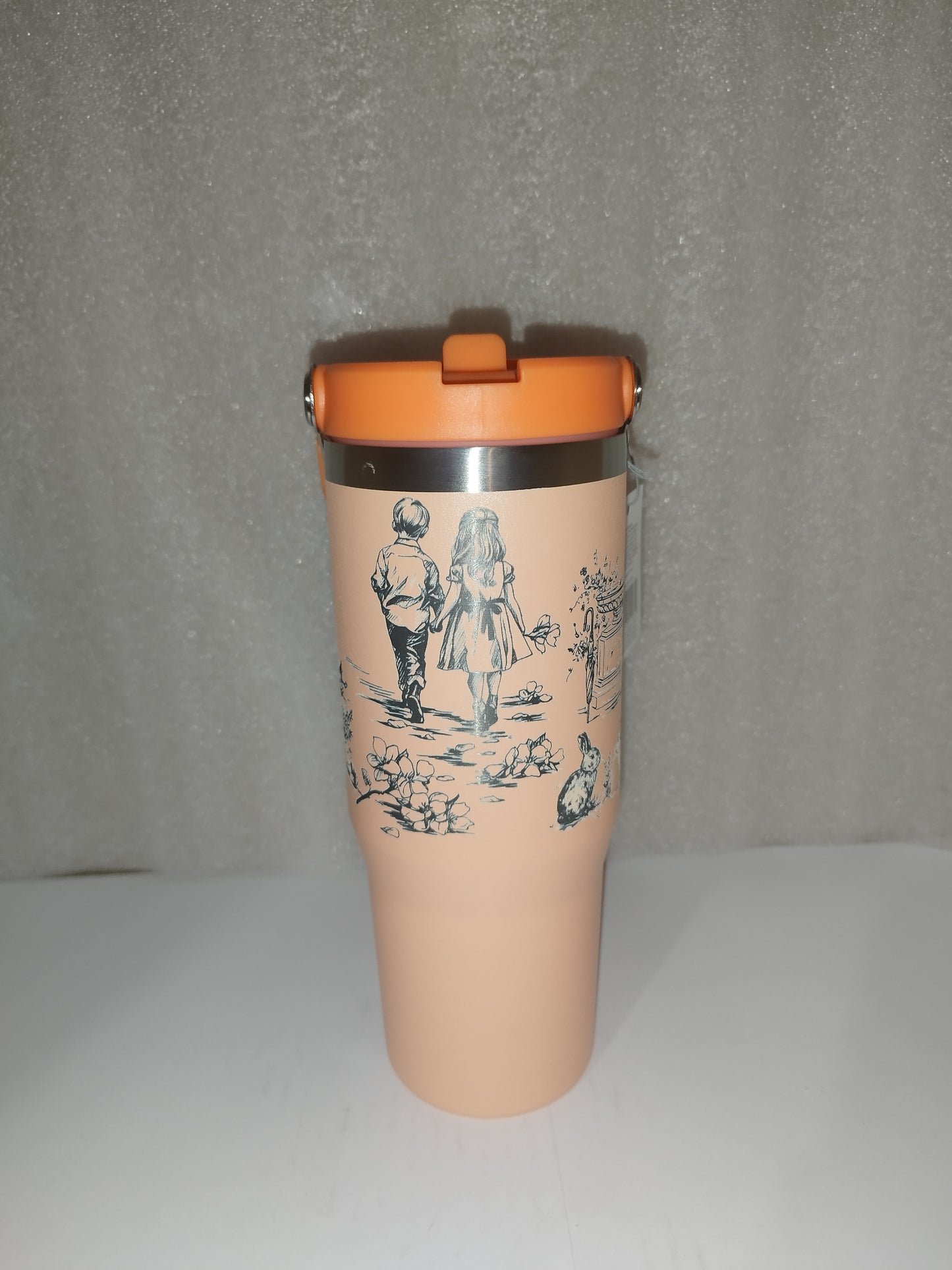 30oz Cute Garden engraved stainless steel Tumbler