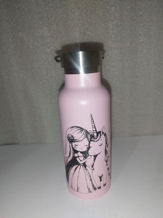 Unicorn princess engraved stainless steel  bottle