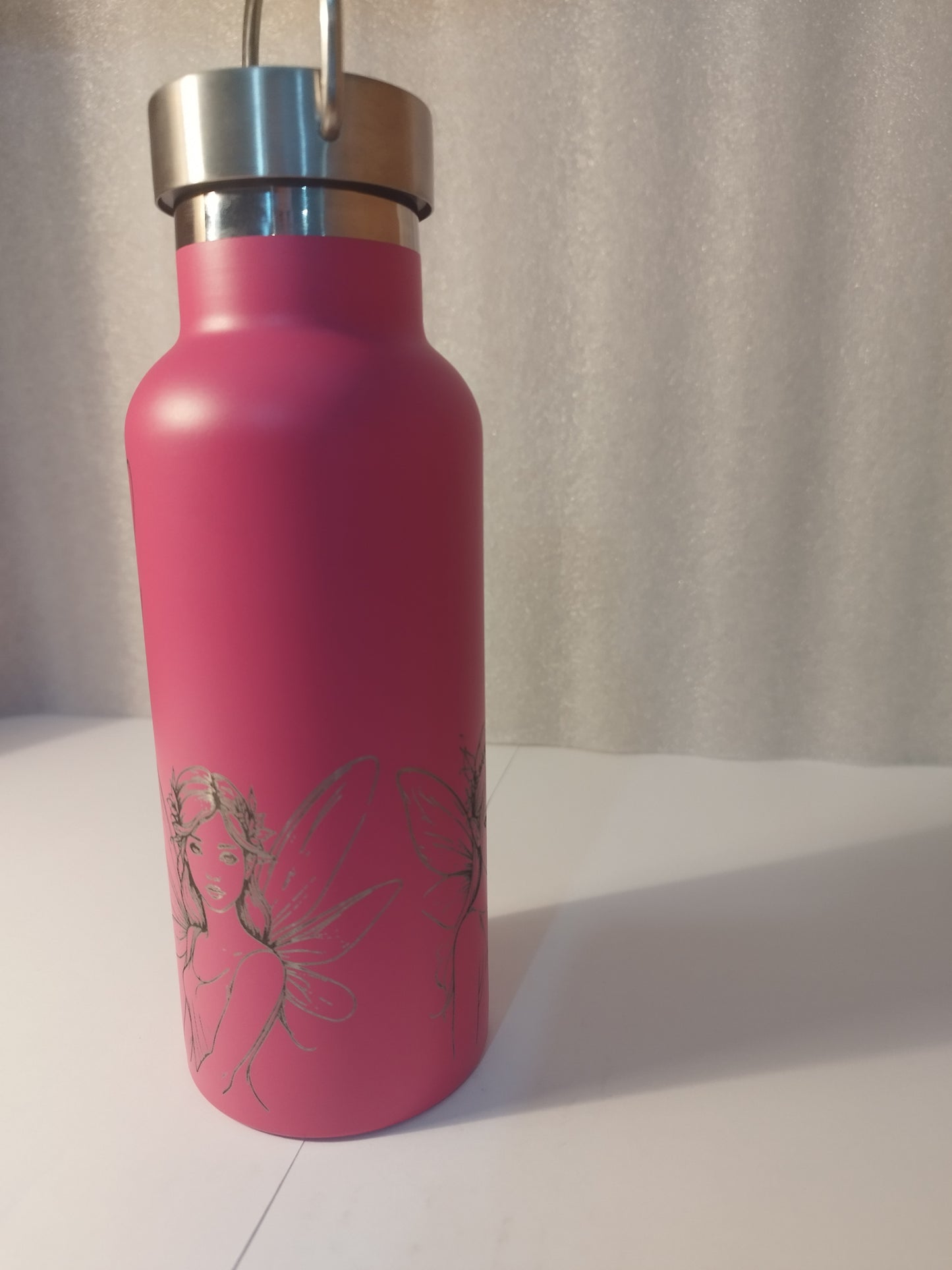 Fairy beautiful engraved stainless steel bottle