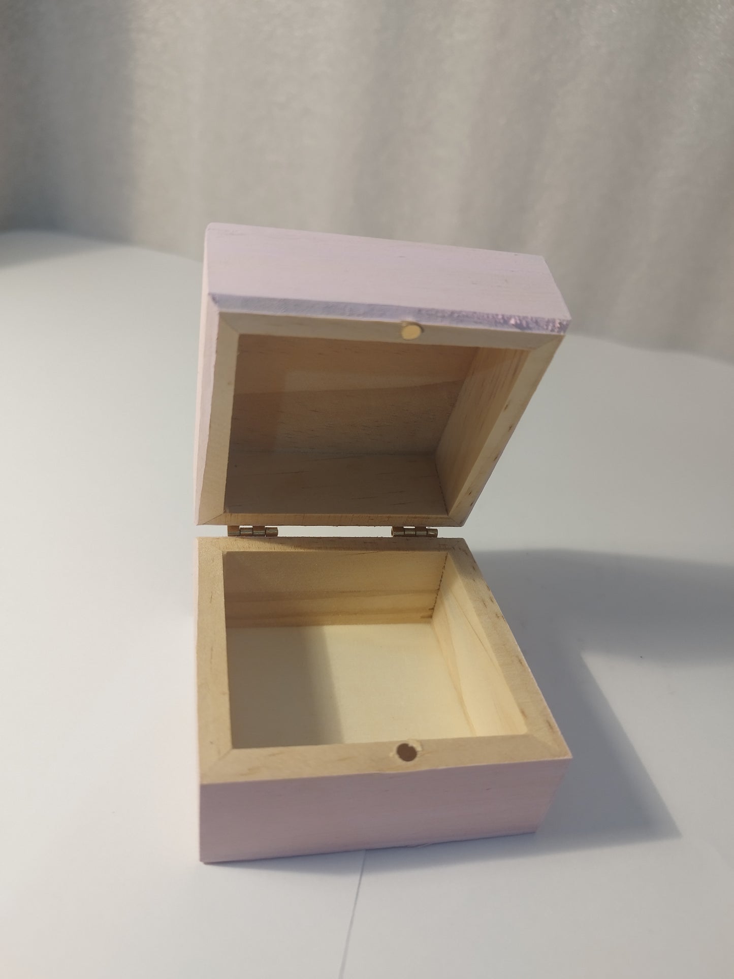 Pretty engraved and hand painted jewellery box