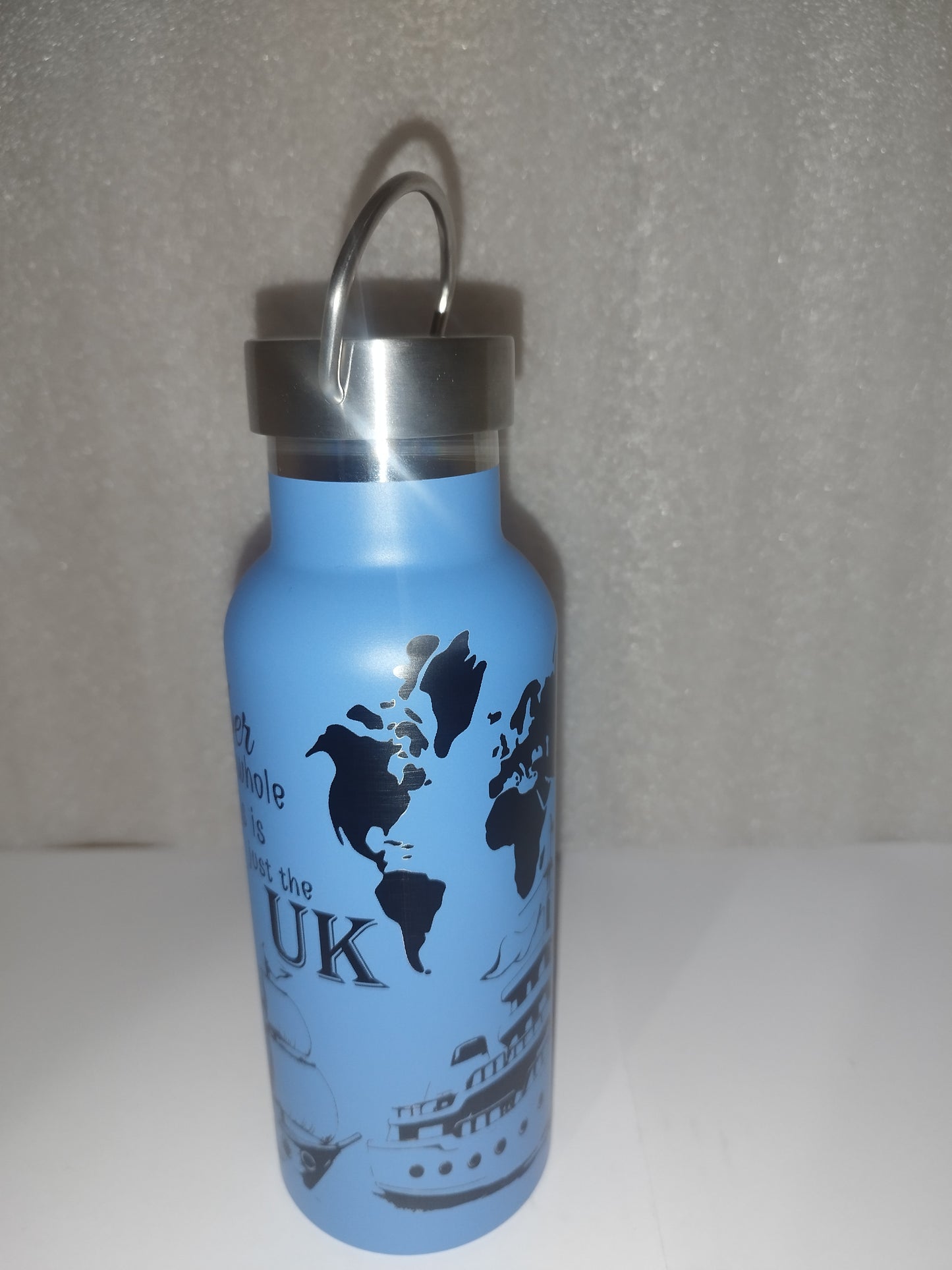 This is just UK engraved stainless steel bottle