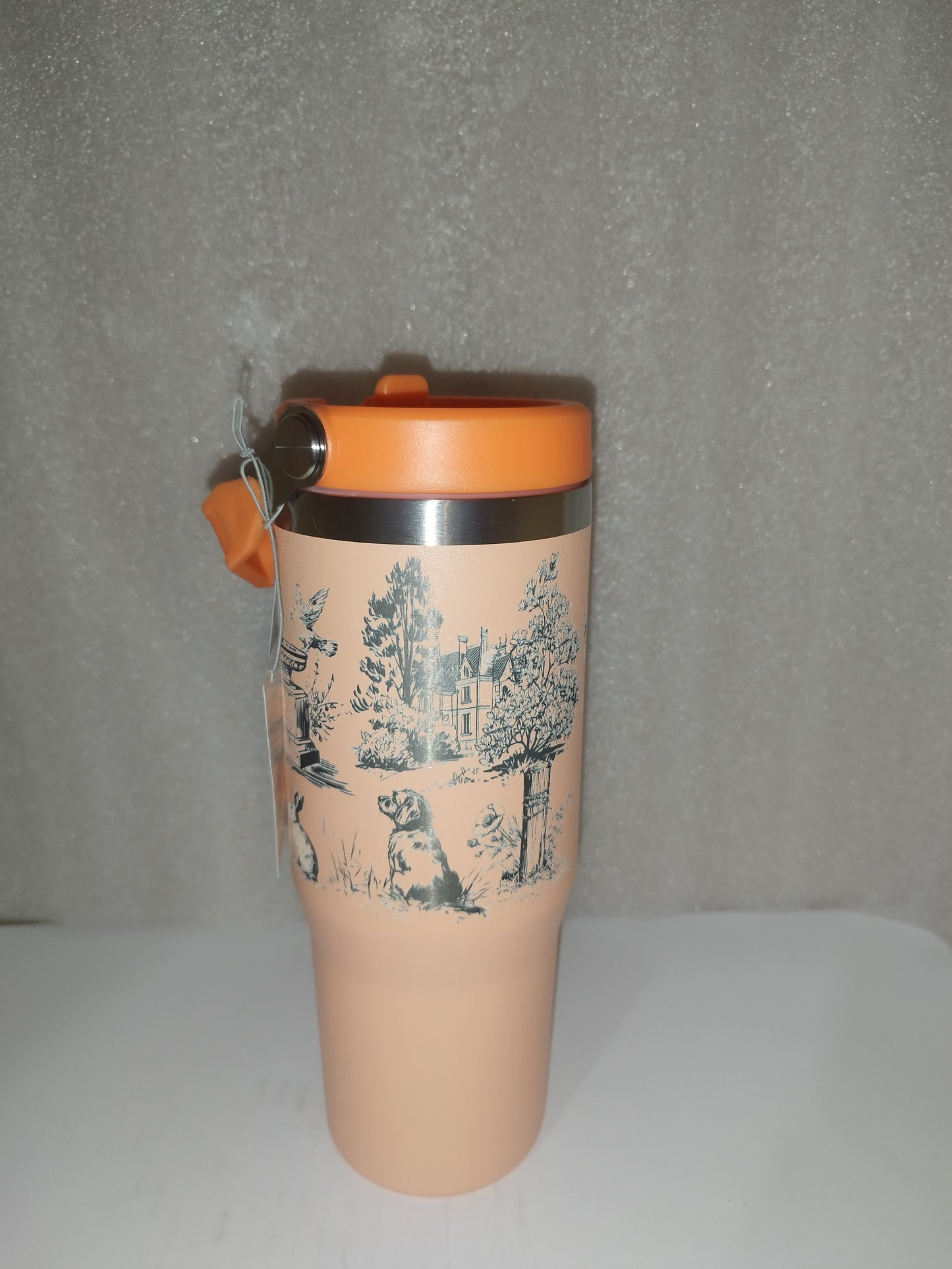30oz Cute Garden engraved stainless steel Tumbler