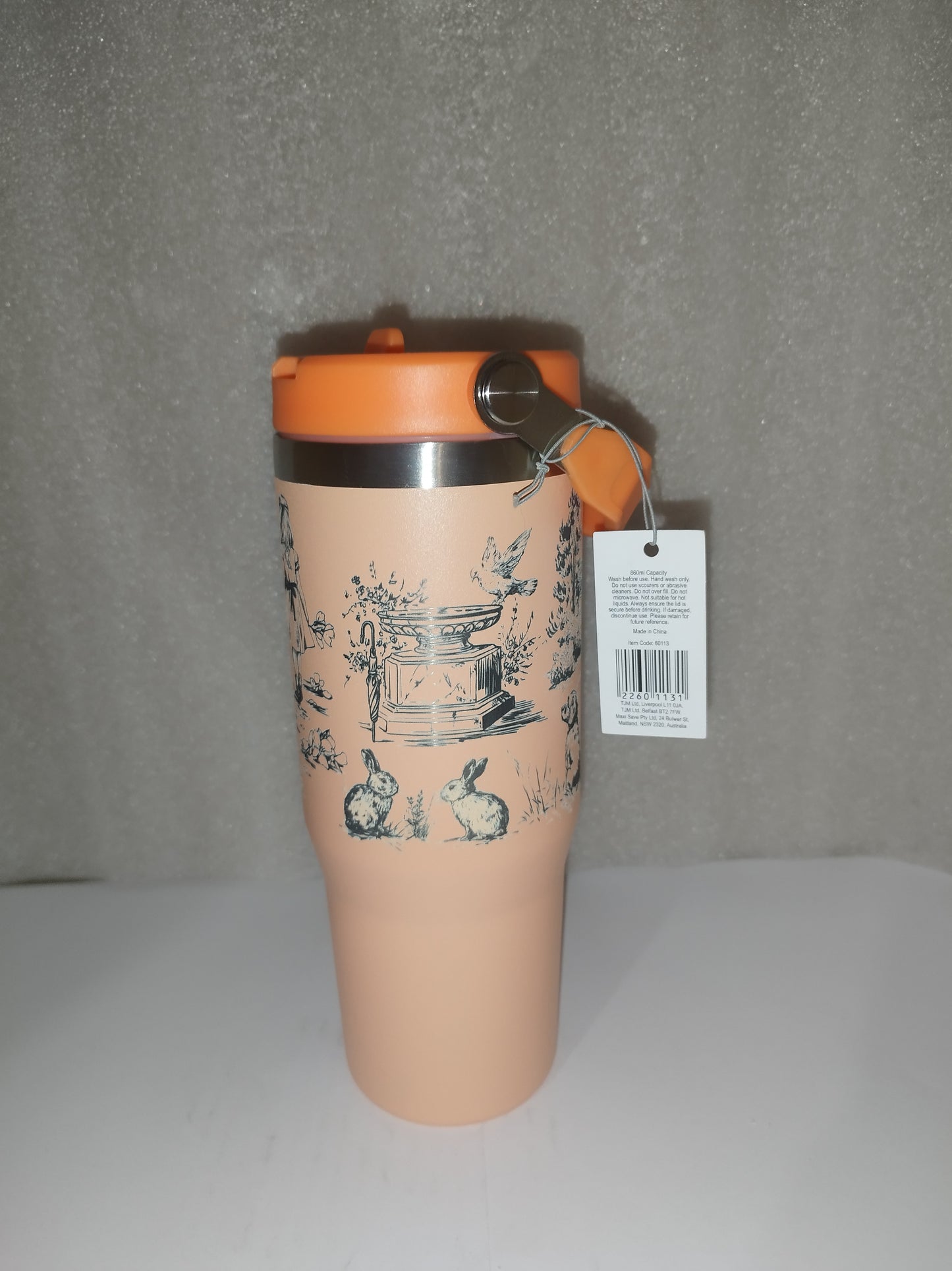 30oz Cute Garden engraved stainless steel Tumbler