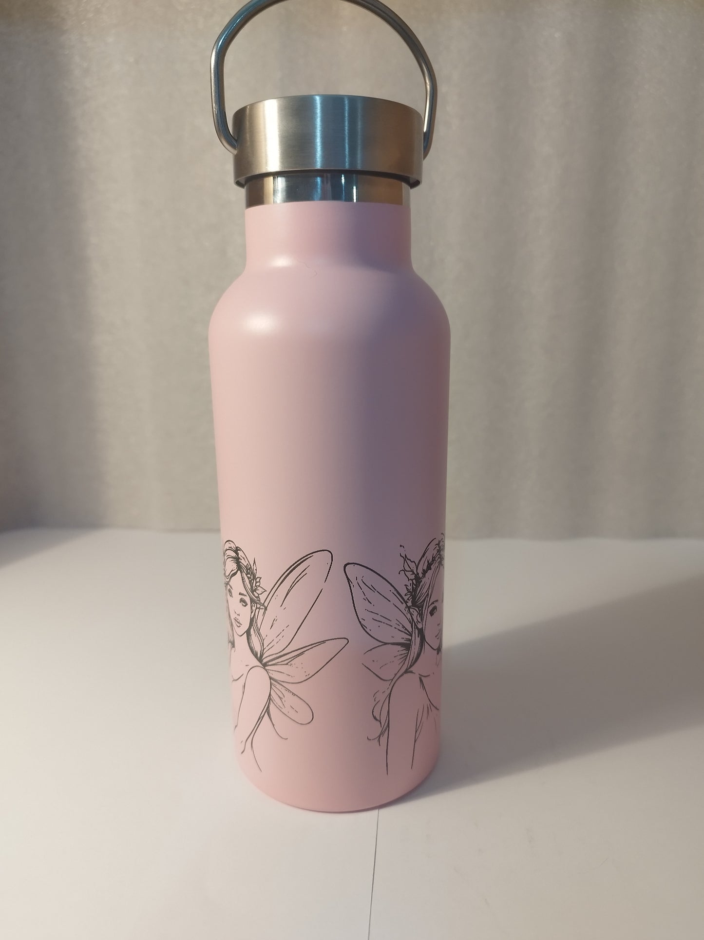 Fairy beautiful engraved stainless steel bottle