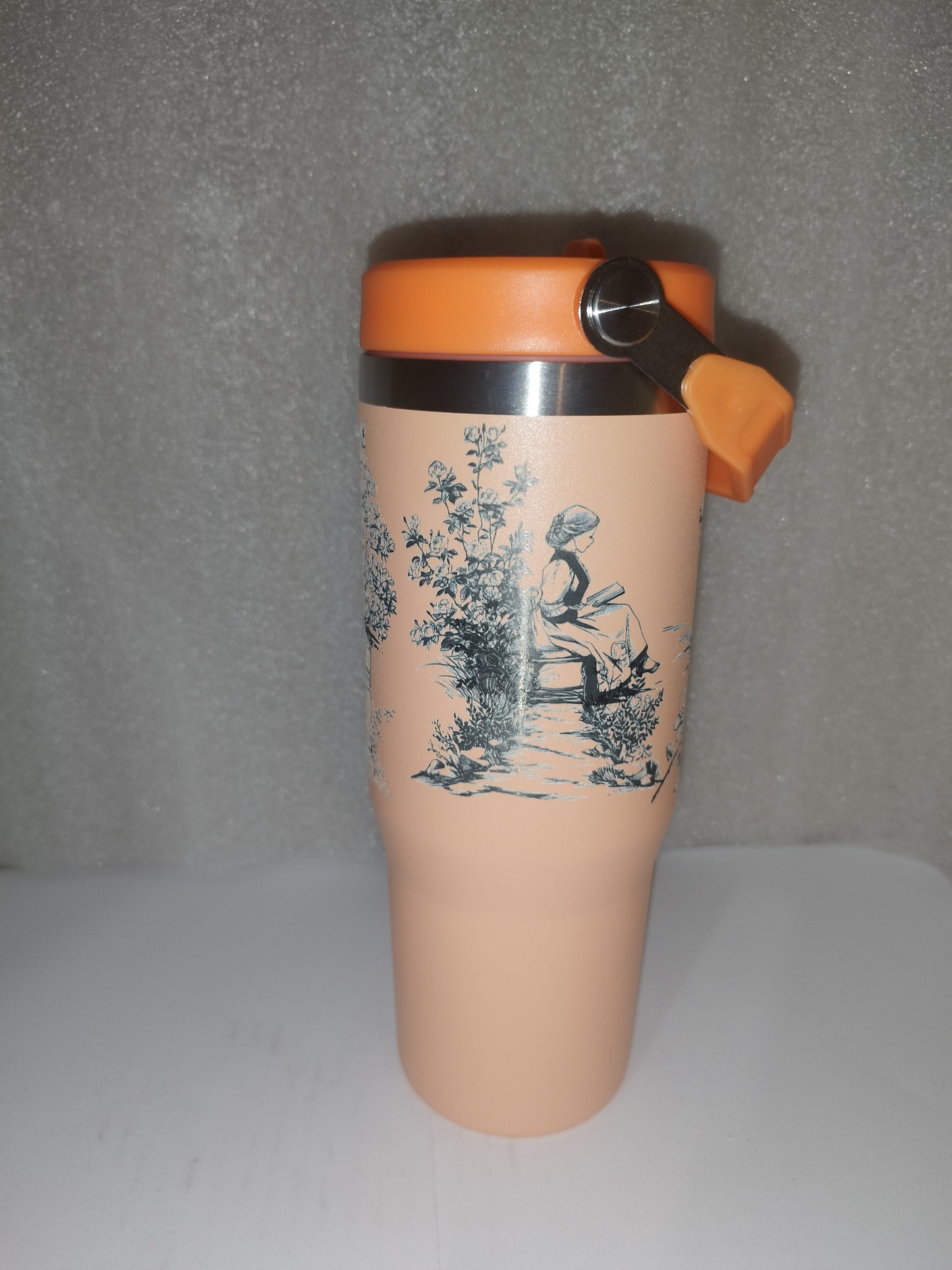 30oz Cute Garden engraved stainless steel Tumbler