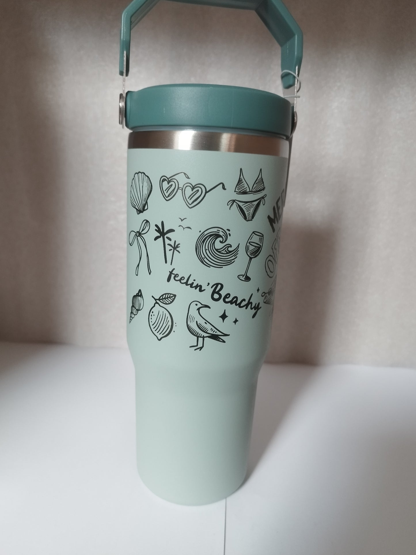 30oz Mermaid of duty engraved Tumbler