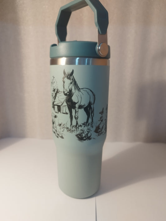 30oz Animal engraved Stainless Steel Tumbler