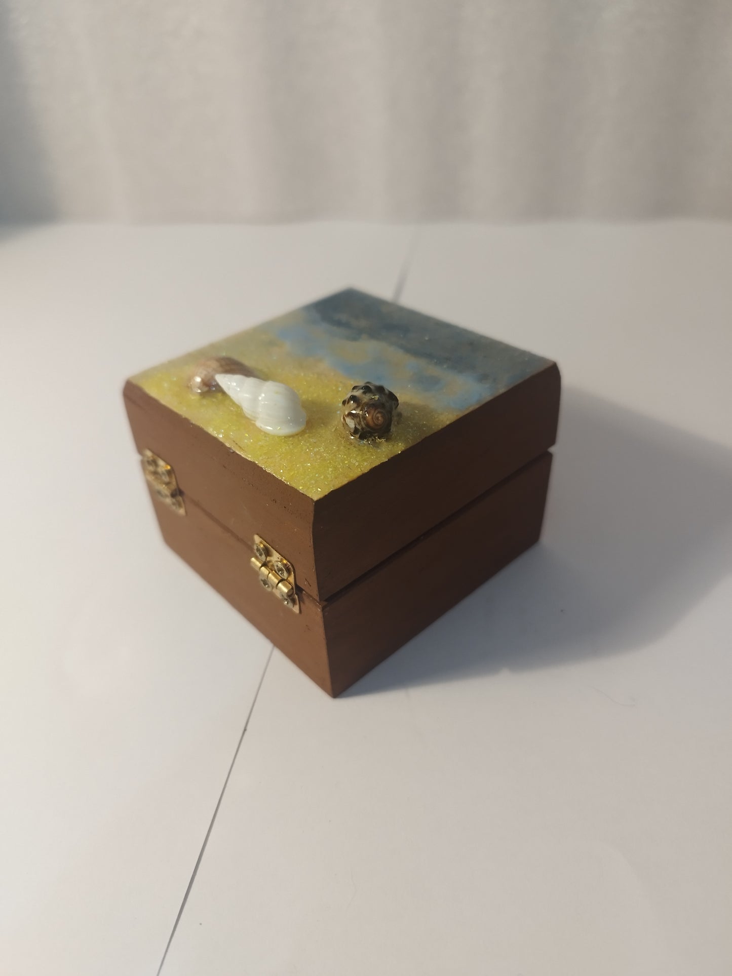 Resin shells and hand painted jewellery box