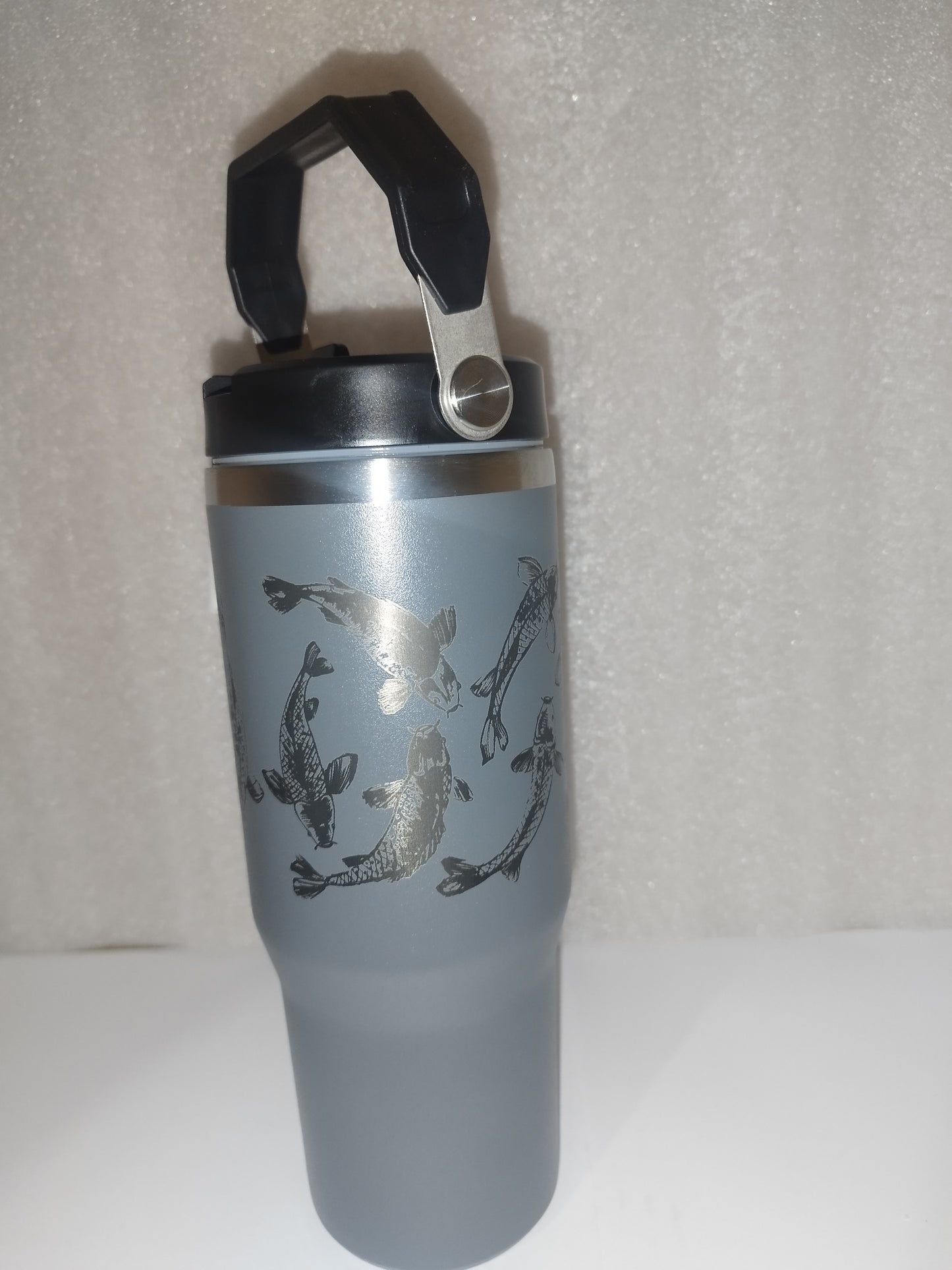 30oz I'd rather be fishing engraved stainless steel Tumbler